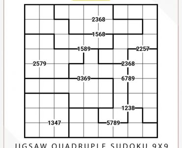 Jigsaw Quadruple Sudoku 9x9