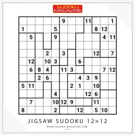 Jigsaw Sudoku 12×12
