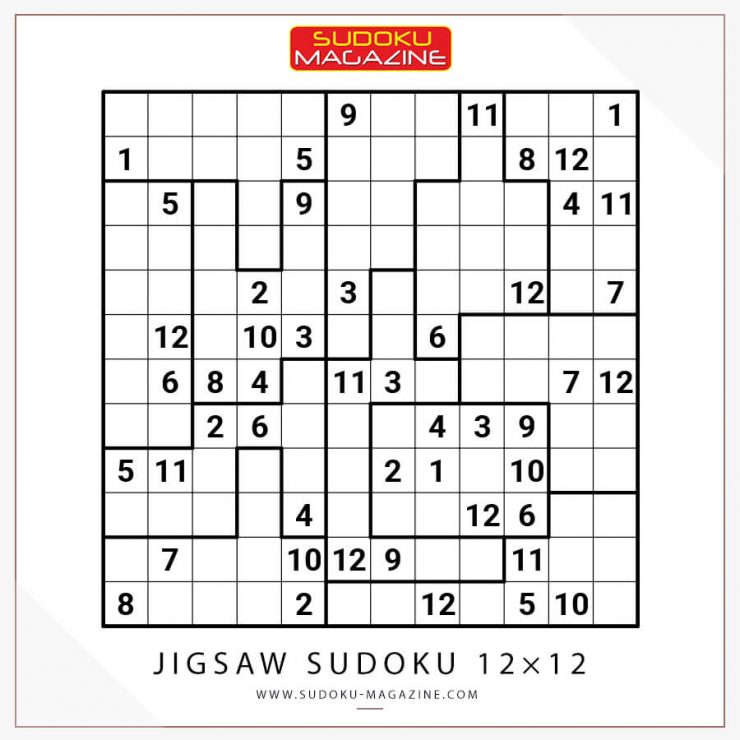 Jigsaw Sudoku 12×12