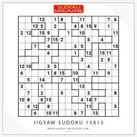 Jigsaw Sudoku 15x15