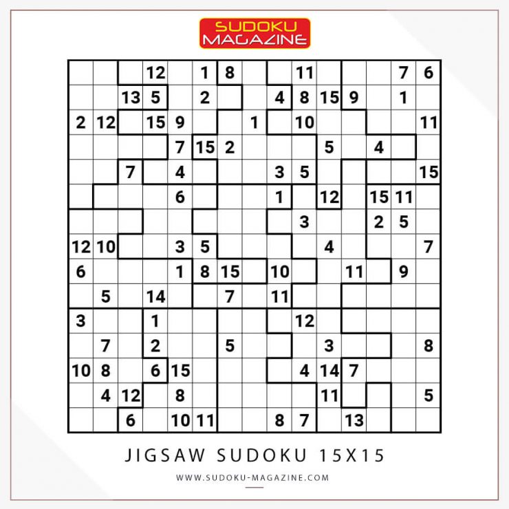 Jigsaw Sudoku 15x15