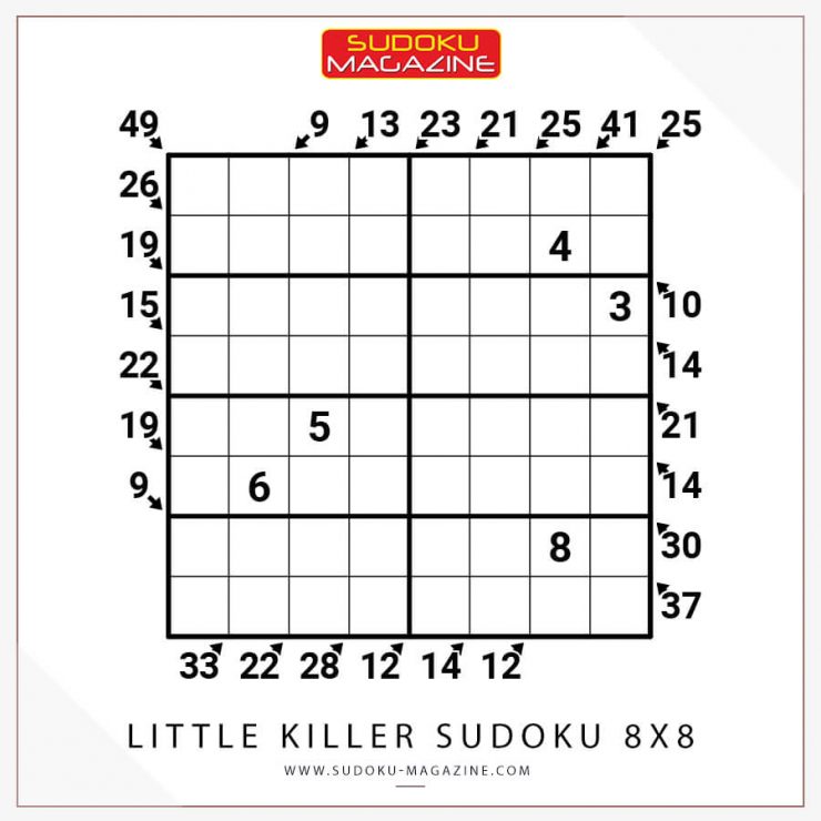 Little Killer Sudoku 8x8