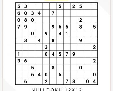 Nulldoku 12x12