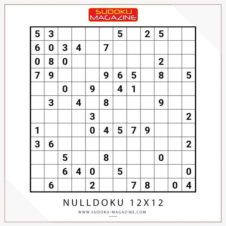 Nulldoku 12x12