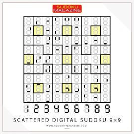 Scattered Digital Sudoku 9×9
