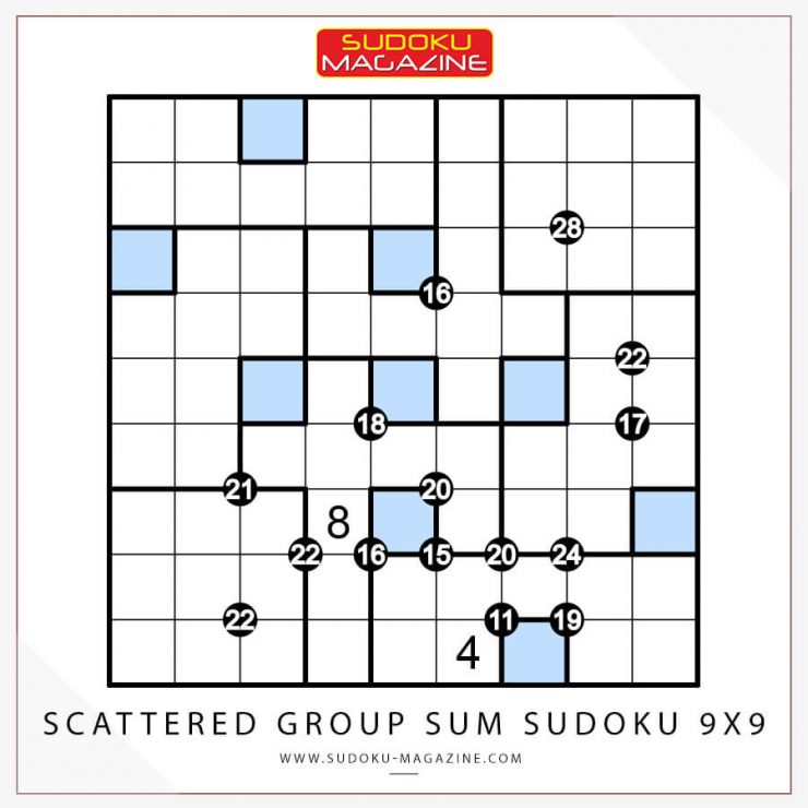 Scattered Group Sum Sudoku 9x9