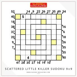 Scattered Little Killer Sudoku 9x9