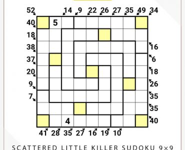 Scattered Little Killer Sudoku 9x9