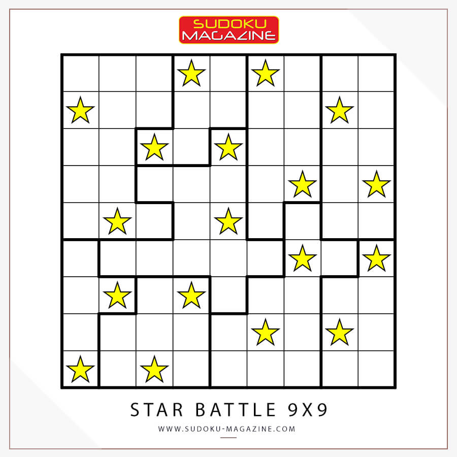 Star Battle 9x9 Solution