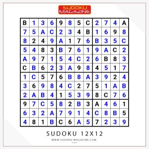 Sudoku 12x12 Solution