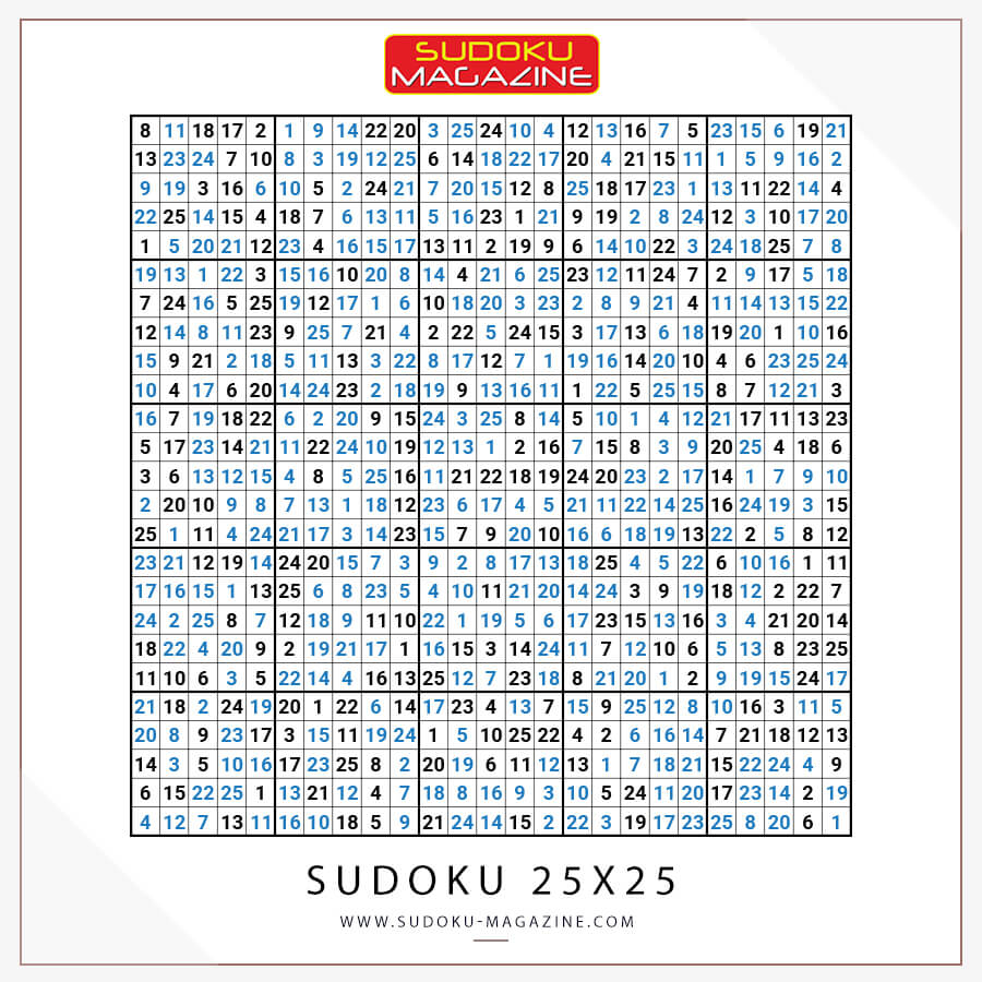 Sudoku 25x25 Solution