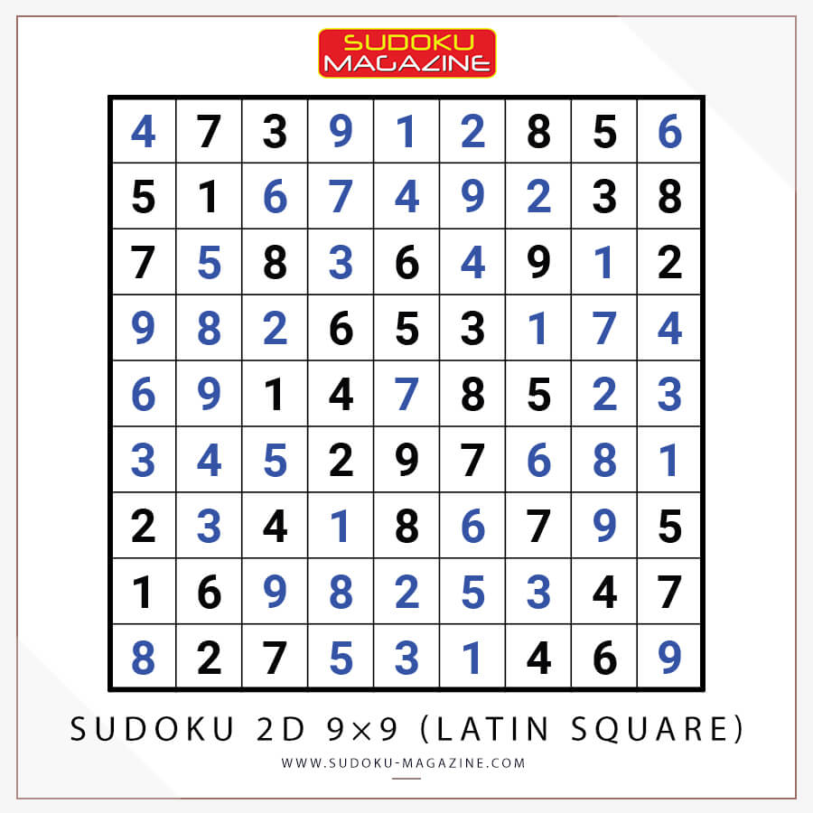 Sudoku 2D 9x9 Solution