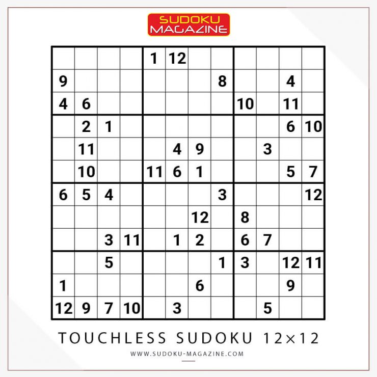 Touchless Sudoku 12×12