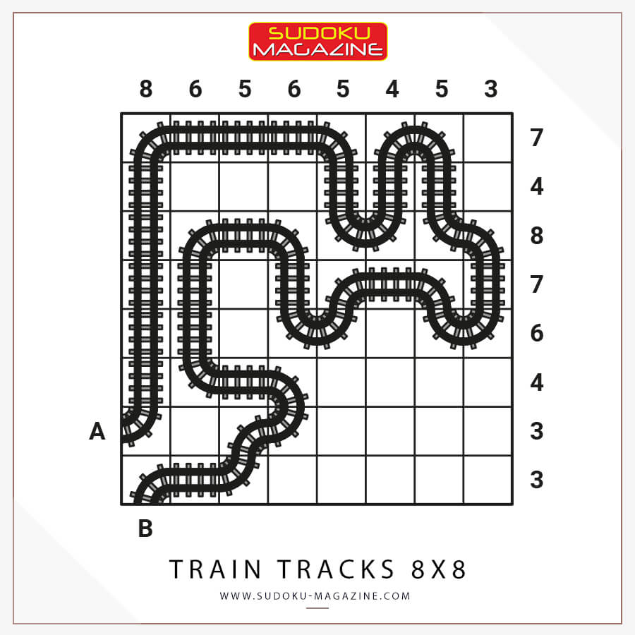 Train Tracks 8x8 Solution