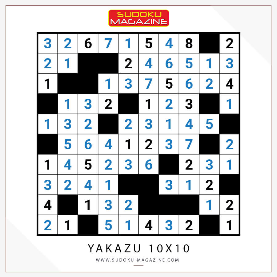 Yakazu 10x10 Solution