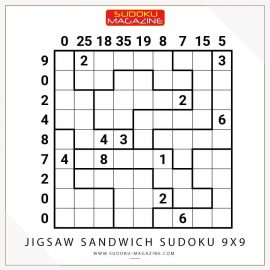 Jigsaw Sandwich Sudoku 9x9