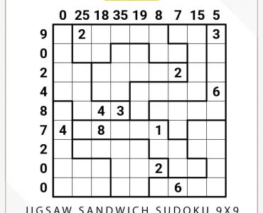 Jigsaw Sandwich Sudoku 9x9