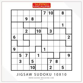 Jigsaw Sudoku 10x10