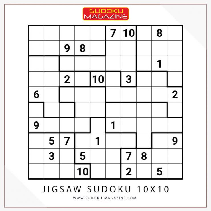 Jigsaw Sudoku 10x10