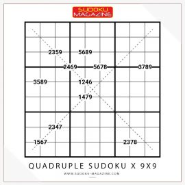 Quadruple Sudoku X 9x9