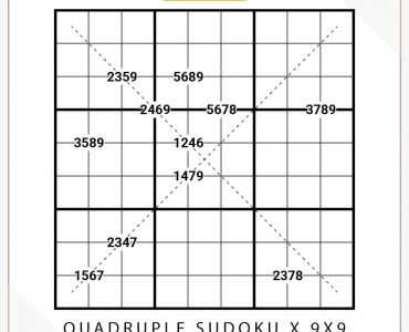 Quadruple Sudoku X 9x9