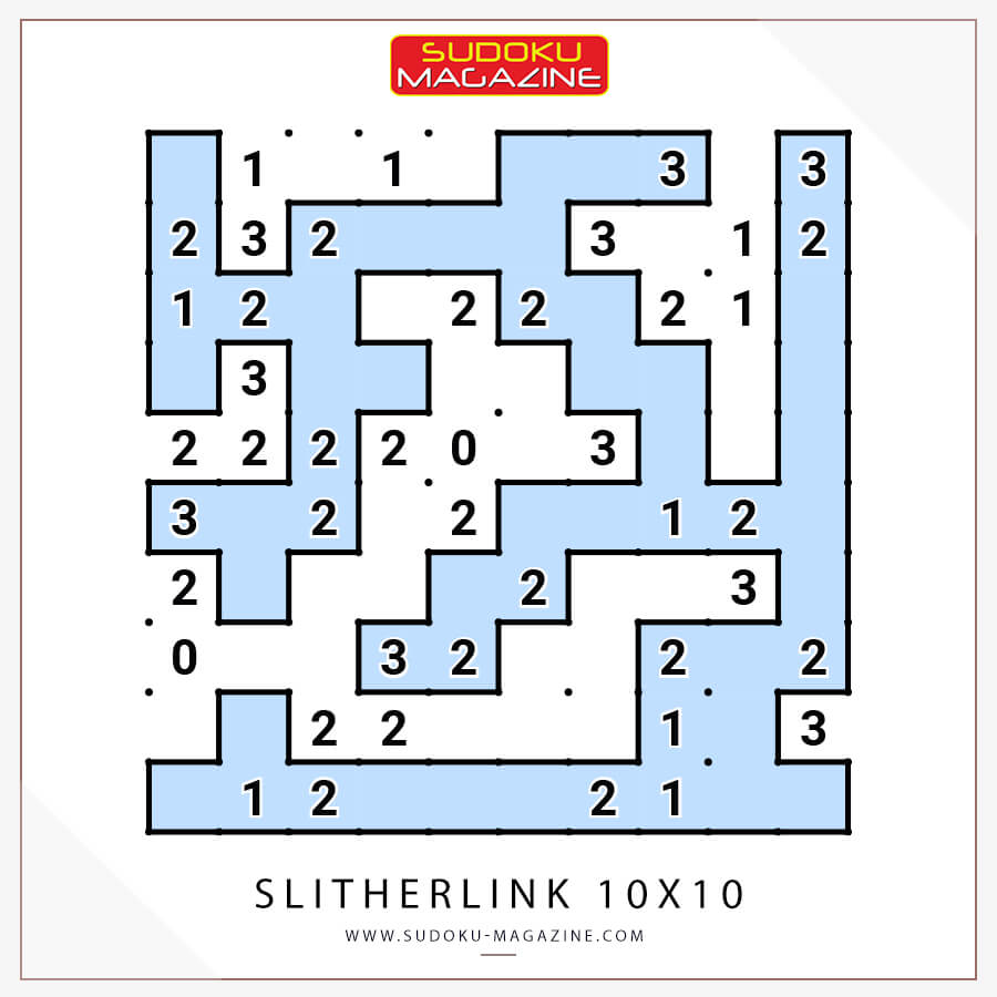 Slitherlink 10x10 Solution