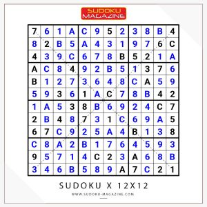 Sudoku X 12x12 Solution