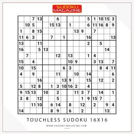 Touchless Sudoku 16x16