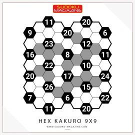 Hex Kakuro 9x9