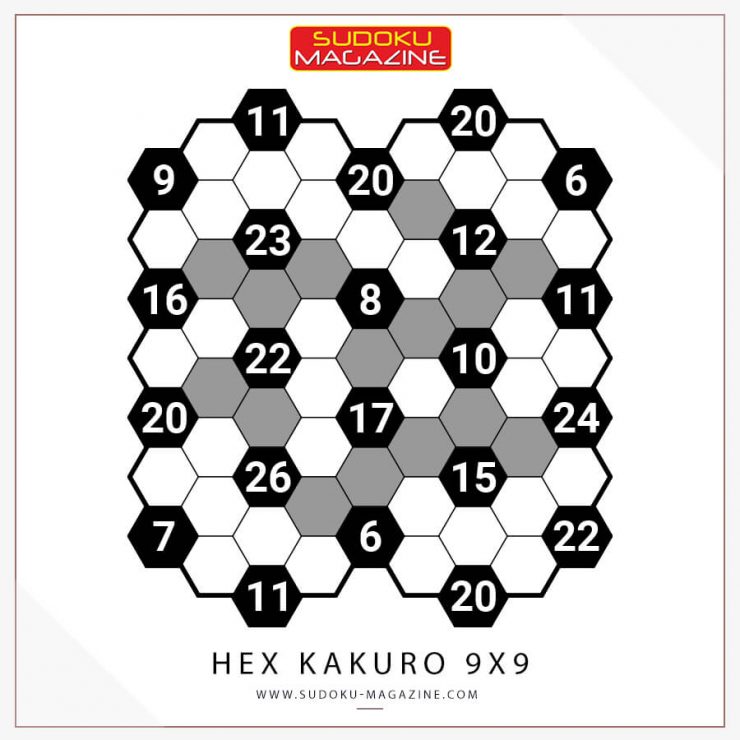 Hex Kakuro 9x9