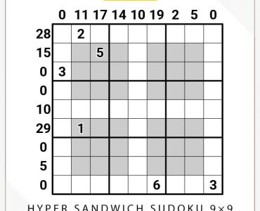 Hyper Sandwich Sudoku 9×9