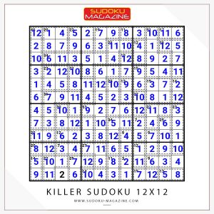 Killer Sudoku 12x12 Solution