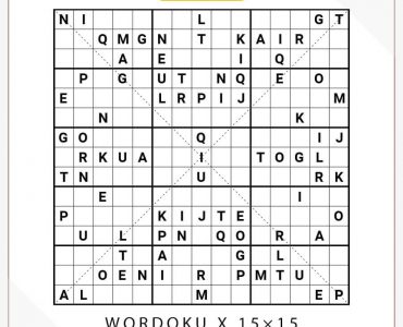 Wordoku X 15x15