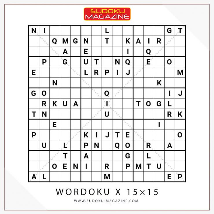 Wordoku X 15x15
