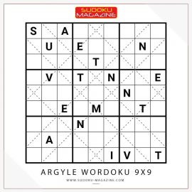 Argyle Wordoku 9x9