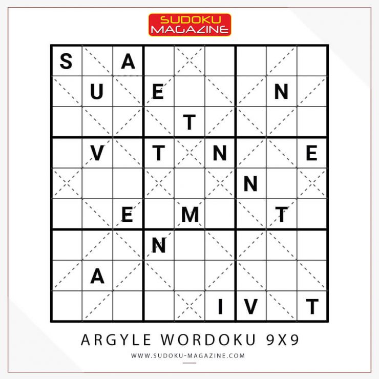 Argyle Wordoku 9x9
