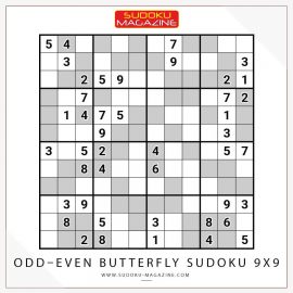 Odd–Even Butterfly Sudoku 9x9