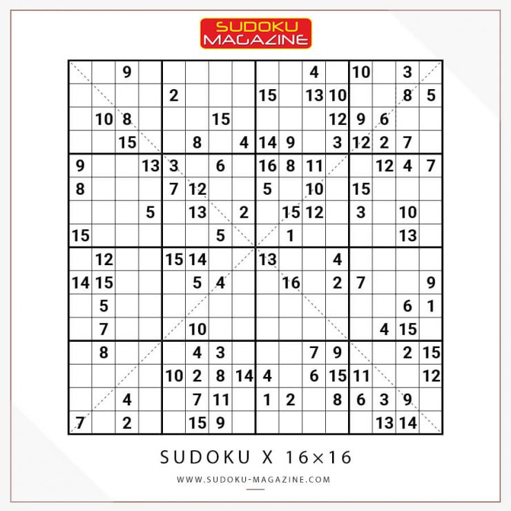 Sudoku 16x16 X
