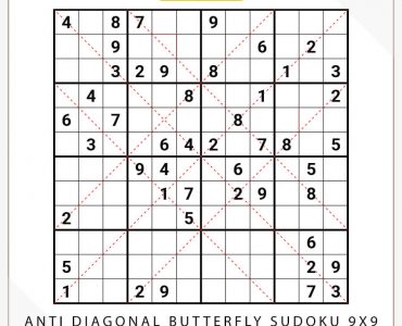 Anti Diagonal Butterfly Sudoku 9x9