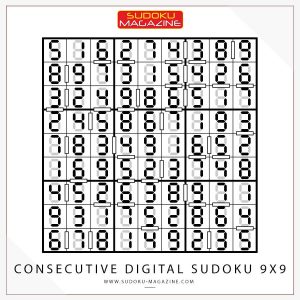 Consecutive Digital Sudoku 9x9 Solution