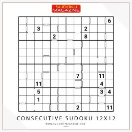 Consecutive Sudoku 12x12