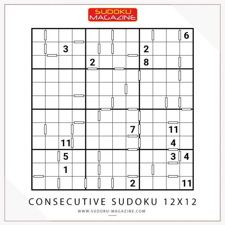 Consecutive Sudoku 12x12