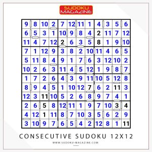 Consecutive Sudoku 12x12 Solution