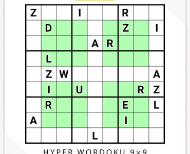 Hyper Wordoku 9x9