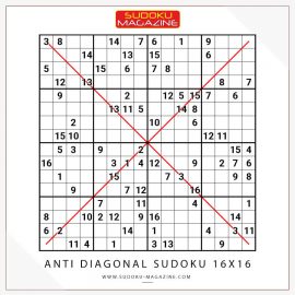 Anti Diagonal Sudoku 16x16