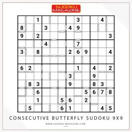 Consecutive Butterfly Sudoku 9x9