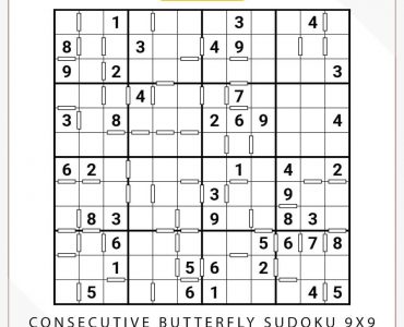 Consecutive Butterfly Sudoku 9x9