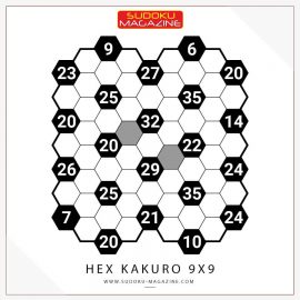 Hex Kakuro 9x9