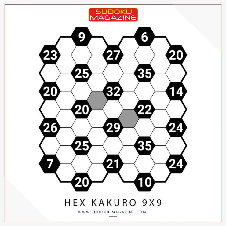 Hex Kakuro 9x9