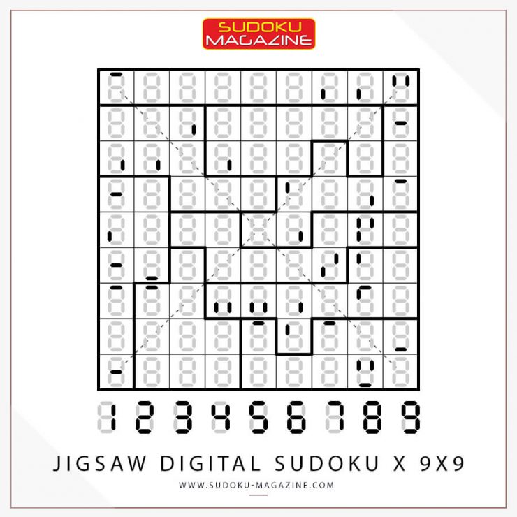 Jigsaw Digital Sudoku X 9x9